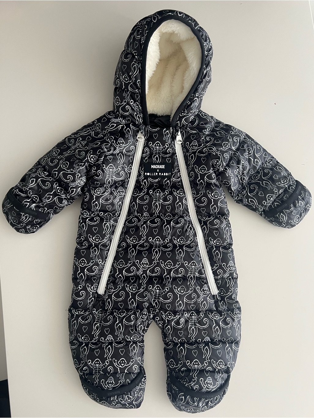 Mackage X Roller Rabbit Kids Baby Down Snowsuit 3m Black